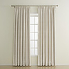 Beige Embossed Flame-retardant Room Darkening Curtain Panel