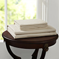 Beige Solid 500TC Cotton Flat Sheet