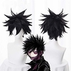 Black Wigs for Men Black Wigs Women Cosplay Costume Wig Wavy Middle Part Wig One Color Synthetic Hair Men