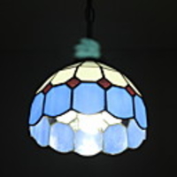 Bohemian Style Chic Tiffany 1 Light Pendant With Grid Shade