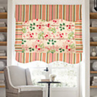 Bohemian Style Cotton Roman Shade With Valance