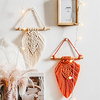 Boho Hand Woven Macrame Wall Hanging Ornament Bohemian Boho Art Decor Home Bedroom Living Room Decoration Nordic Handmade Tassel Cotton Leaf Lightinthebox