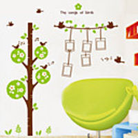 Botanical Birds and Tree Photo Stickers