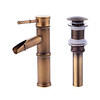 Brass Bathroom Sink Faucet, Single Handle One Hole Antique Copper Faucet Set with Pop-upDrain and Hot/Cold Water Lightinthebox