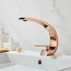 Brass Faucet Set Rose Gold Centerset Single Handle One Hole Bath Taps with Cold and Hot Water Lightinthebox