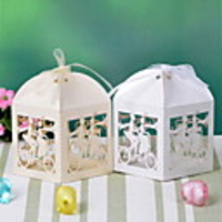 Bride and Groom Design Laser Cut Box(More Colors)-Set of 12