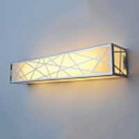 Brief Led Grid Wall Light Iron Plating