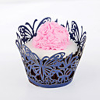 Butterfly Laser Cut Cupcake Wrapper - Set of 24 (More Colors)
