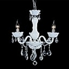 Candle Design Crystal,  3 Light,  Modern White Iron Electroplating