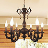 Candle Feature Chandelier,  6 Light,  Classic Painting Processing Metal