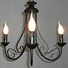 Candle Feature Chandelier, 3 Lights, Traditional Painting Metal