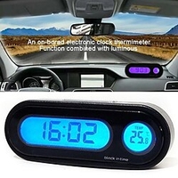 Car Digital Clock Electronic Thermometer Clock LCD Display Luminous Temperature Clock Mini car clock Electronic Clock car watch Auto Dashboard Clocks Luminous Lightinthebox