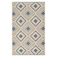 Casual Wool Tufted Area Rug With Diffused Square Pattern 5