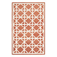 Casual Wool Tufted Area Rug With Geomatric Pattern 5