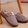 Casul Brown Geometry Print Men