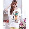 Character Cartoon Printed Batwing T shirt for Pregnant Women Loose Maternity Tops Clothes