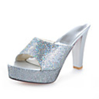 Chic Sparkling Glitter Chunky Heel Slippers Party / Evening Shoes (More Colors)