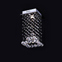 Chic Stylish 1 Light Flush Mount In Crystal Design