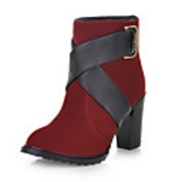 Chic Suede Chunky Heel Ankle Boots With Buckle Party / Evening Shoes (More Colors)
