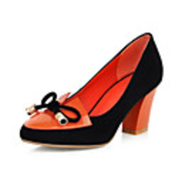 Chic Suede Chunky Heel Pumps With Bowknot Party / Evening Shoes (More Colors)