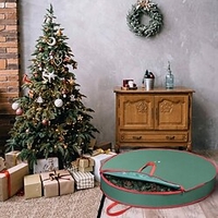 Christmas Wreath Storage Bag 48 Garland Wreath Container Tear Resistant Fabric Round Wreath Boxes for Storage for Xmas Holiday Ornament Red and Green Lightinthebox