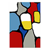 Chromatic Wool Tufted Area Rug With Geometric Pattern 5