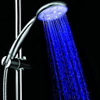 Chrome Finish 3 Colors LED Round Shower Head