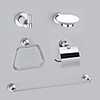 Chrome Finish Contemporary Style Brass Bathroom Accessory Sets