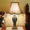 Classic Antique Hollow Resin Table Lamp Macrame Shade(220-240V)