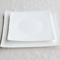 Classic Appetizer Plates,  Set of 2 Square 10"10"/8"8"