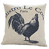 Classic Artistic Vividly Painted Proud Gallic Rooster Decorative Pillow Cover