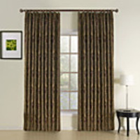 Classic Brown Paisley Energy Saving Curtain Panel