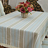 Classic Cotton Jacquard Blue Stripe Table Cloths