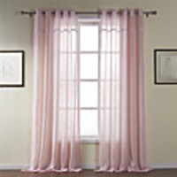 Classic Cotton Solid Sheer Curtain Panel