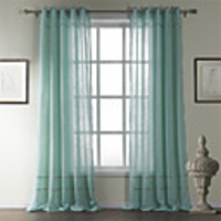 Classic Cotton Stripe Sheer Curtain Panel