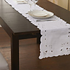 Classic Cotton White Floral Table Runners
