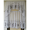 Classic Country Elegant Floral Kitchen Curtain