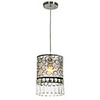 Classic Creative 1 Light Pendant with Transparent Black Shade
