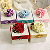 Classic Favor Boxes With Flower And Ribbon - Set of 12 (More Colors)