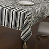 Classic Floral Black and White Table Cloth