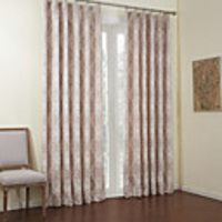 Classic Floral Polyester Lined Blackout Curtain Panel