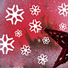 Classic Flying Snowflakes Window Stickers