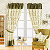 Classic Jacquard Green Floral Energy Saving Curtain Panel