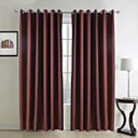 Classic Jacquard Red Room Darkening Curtain Panel