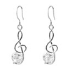 Classic Platinum Plated Irregular Cubic Zirconia Earrings