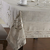 Classic Polyester Beige Floral Table Cloths