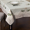 Classic Polyester Beige Floral Table Cloths
