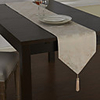 Classic Polyester Cotton Blend Jacquard Floral Table Runners