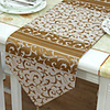 Classic Polyester Cotton Blend Piece Dye Jacquard Floral Table Runners