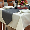 Classic Polyester Piece Dye Jacquard Geometric Table Runners